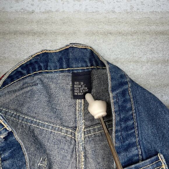 Vintage Y2K Ecko Skater Carpenter Jeans 36x30 Baggy Wide Medium Wash Denim Rap - Picture 4 of 10